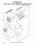 ICEMAKER PARTS Diagram and Parts List for GS6NHAXVB05  Whirlpool Refrigerator