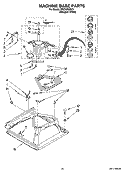 MACHINE BASE PARTS Diagram and Parts List for WGT3300SQ1  Whirlpool Washer Dryer Combo