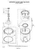AGITATOR, BASKET AND TUB Diagram and Parts List for 3LA5580XSW0  Whirlpool Washer