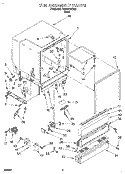 TUB ASSEMBLY Diagram and Parts List for DU920QWDB2  Whirlpool Dishwasher