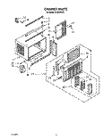 CABINET Diagram and Parts List for ACQ082XZ2  Whirlpool Air Conditioner