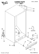 CABINET PARTS Diagram and Parts List for EV200FXMQ00  Whirlpool Freezer