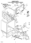 LINER PARTS Diagram and Parts List for ET8WTKXKT05  Whirlpool Refrigerator
