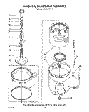 AGITATOR, BASKET AND TUB Diagram and Parts List for KAWE660WWH2  KitchenAid Washer