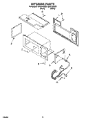INTERIOR PARTS Diagram and Parts List for GH9115XEQ1  Whirlpool Microwave