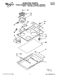 SECTION Diagram and Parts List for RC8400XAN1  Whirlpool Cooktop