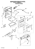 Part Location Diagram of WP2305204 Whirlpool Ice Door Support