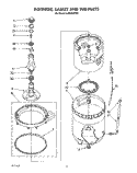 AGITATOR, BASKET AND TUB Diagram and Parts List for LA9100XTF1  Whirlpool Washer