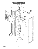 FREEZER DOOR Diagram and Parts List for TS25AWXBW00  Estate Refrigerator