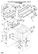 CONTROLS AND REAR PANEL Diagram and Parts List for LMR4132BW0  Whirlpool Washer