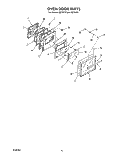 OVEN DOOR, LIT/OPTIONAL Diagram and Parts List for B8758X0  Roper Wall Oven