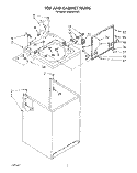 TOP AND CABINET, LIT/OPTIONAL Diagram and Parts List for LA5600XTG0  Whirlpool Washer