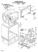 LINER PARTS Diagram and Parts List for ET1MHEXRB02  Whirlpool Refrigerator