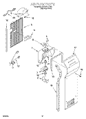 AIR FLOW Diagram and Parts List for KSCS25FJSS01  KitchenAid Refrigerator