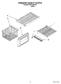 FREEZER SHELF PARTS Diagram and Parts List for KSSO48QMB03  KitchenAid Refrigerator