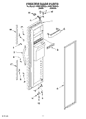 FREEZER DOOR Diagram and Parts List for 4YED27DQFN04  Whirlpool Refrigerator