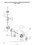 BRAKE, CLUTCH, GEARCASE, MOTOR AND PUMP Diagram and Parts List for LA5360XSW1  Whirlpool Washer
