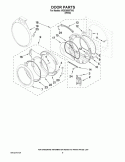 DOOR PARTS Diagram and Parts List for WGD9500TW3  Whirlpool Dryer