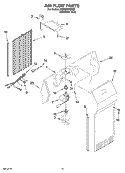AIR FLOW PARTS Diagram and Parts List for KSRI25FNST02  KitchenAid Refrigerator