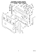 CONTROL PANEL PARTS Diagram and Parts List for GR460LXLB0  Whirlpool Range