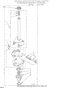 BRAKE AND DRIVE TUBE Diagram and Parts List for LSV6234AW0  Whirlpool Washer