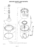 AGITATOR, BASKET AND TUB Diagram and Parts List for LA7899XPW3  Whirlpool Washer