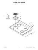 COOKTOP PARTS Diagram and Parts List for WFC150MLAW0  Whirlpool Range