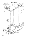 CABINET Diagram and Parts List for KSSS42DWW02  KitchenAid Refrigerator