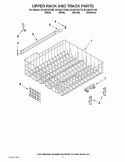UPPER RACK AND TRACK PARTS Diagram and Parts List for DU1301XTVQ5  Whirlpool Dishwasher