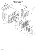 CABINET Diagram and Parts List for ACQ184XD0  Whirlpool Air Conditioner