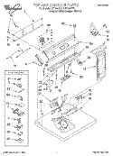 TOP AND CONSOLE, LIT/OPTIONAL Diagram and Parts List for LGT7646EQ1  Whirlpool Dryer