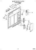 INNER DOOR Diagram and Parts List for DU4000XY1  Whirlpool Dishwasher