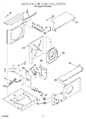 AIR FLOW AND CONTROL Diagram and Parts List for ACV184XG0  Whirlpool Air Conditioner