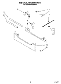 INSTALLATION PARTS Diagram and Parts List for KUDD01DPPA1  KitchenAid Dishwasher