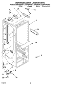 REFRIGERATOR LINER PARTS Diagram and Parts List for KSRA25KKBT12  KitchenAid Refrigerator