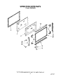 UPPER OVEN DOOR Diagram and Parts List for SE960PEPW5  Whirlpool Range