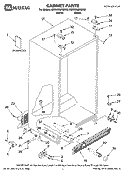 CABINET PARTS Diagram and Parts List for MSD2258KGW00  Whirlpool Refrigerator