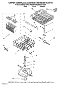 UPPER DISHRACK AND WATER FEED PARTS, OPTIONAL PARTS (NOT INCLUDED) Diagram and Parts List for MDB4621AWS0  Whirlpool Dishwasher