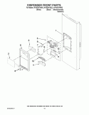 DISPENSER FRONT PARTS Diagram and Parts List for KFIS20XVBL2  KitchenAid Refrigerator