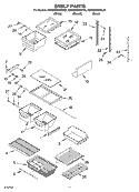 SHELF, OPTIONAL Diagram and Parts List for KBRS22KKBT00  KitchenAid Refrigerator