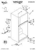 CABINET PARTS Diagram and Parts List for 8VET8WPKLQ00  Whirlpool Refrigerator