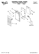 CONTROL PANEL PARTS Diagram and Parts List for YMH7140XFB1  Whirlpool Microwave