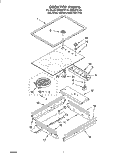 COOKTOP Diagram and Parts List for RS696PXYB2  Whirlpool Range