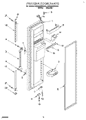 FREEZER DOOR Diagram and Parts List for 8ED22DQXDW01  Whirlpool Refrigerator