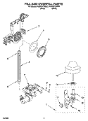 FILL AND OVERFILL PARTS Diagram and Parts List for KUDC01TMBL1  KitchenAid Dishwasher
