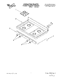 COOKTOP Diagram and Parts List for SF3020EEW0  Whirlpool Range