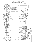 PUMP AND MOTOR Diagram and Parts List for KUDD23HY1  KitchenAid Dishwasher