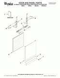 DOOR AND PANEL PARTS Diagram and Parts List for DU1301XTVQ5  Whirlpool Dishwasher