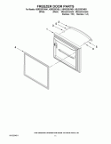 FREEZER DOOR PARTS Diagram and Parts List for KBRS20EVMS1  KitchenAid Refrigerator