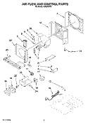 AIR FLOW AND CONTROL PARTS Diagram and Parts List for ACE244PT2  Whirlpool Air Conditioner